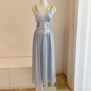 Helsa silk satin ice blue dress